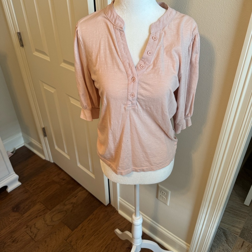 Sanctuary Soft Pink Button-Up Blouse